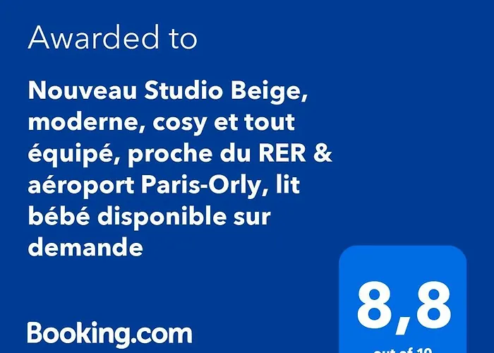 Studio Moderne Et Tout Equipe, Proche Du Rer, Paris & Aeroport D\'Orly En 20 Min, Lit Bebe Sur Demande